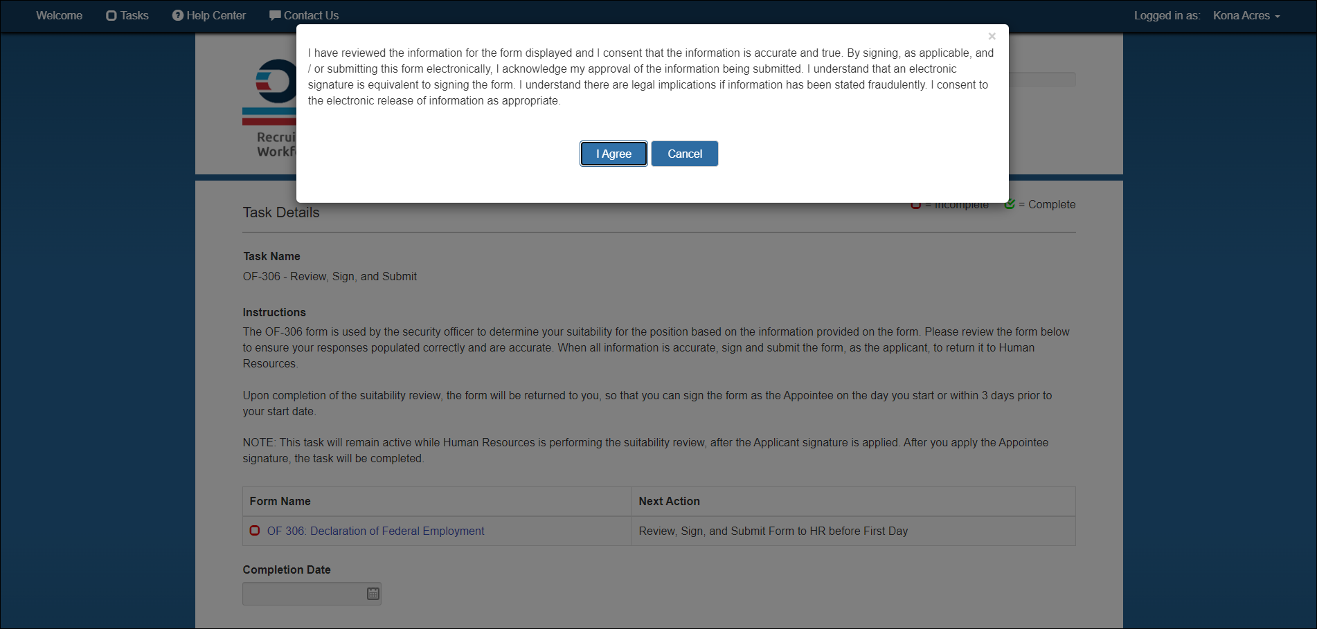 New Hire Agree Form